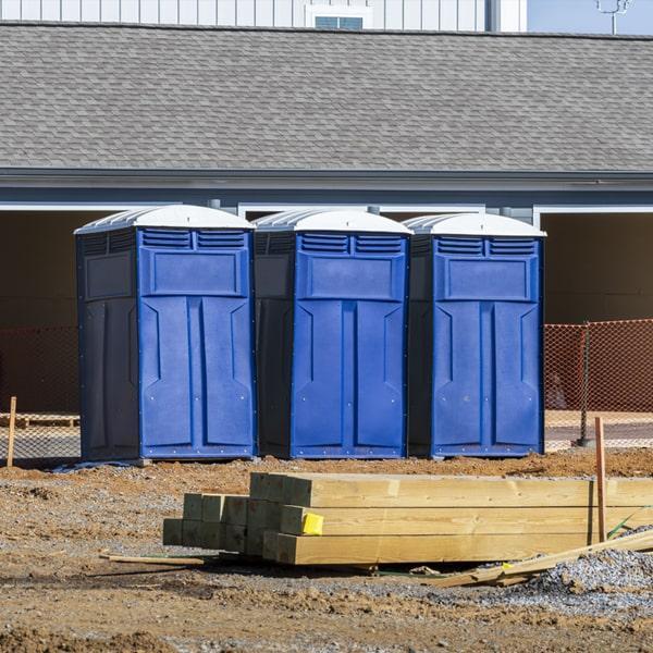 Heavy-duty construction site porta potty in Racine, Wisconsin